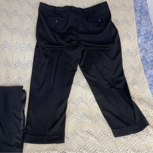 4 Pair GS Perfect Fit 46x28 Work Pants Blue Gray Pleated Front Double Button - Picture 14 of 16